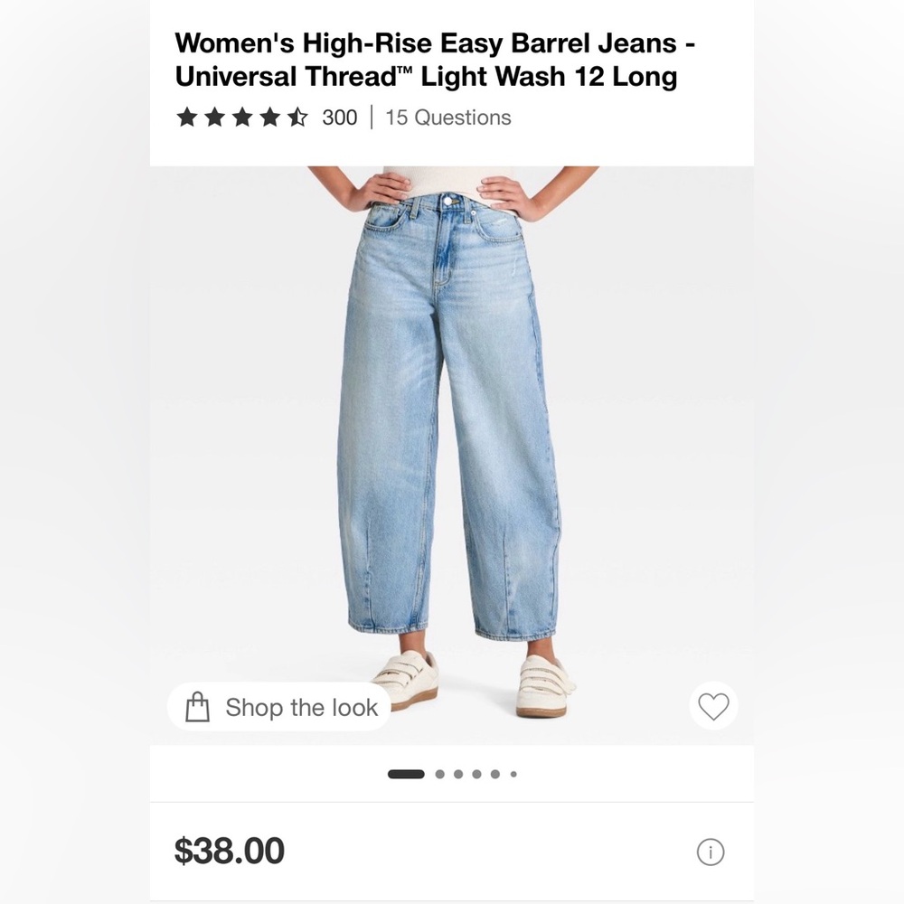 Universal Thread High-Rise Easy Barrel Jeans